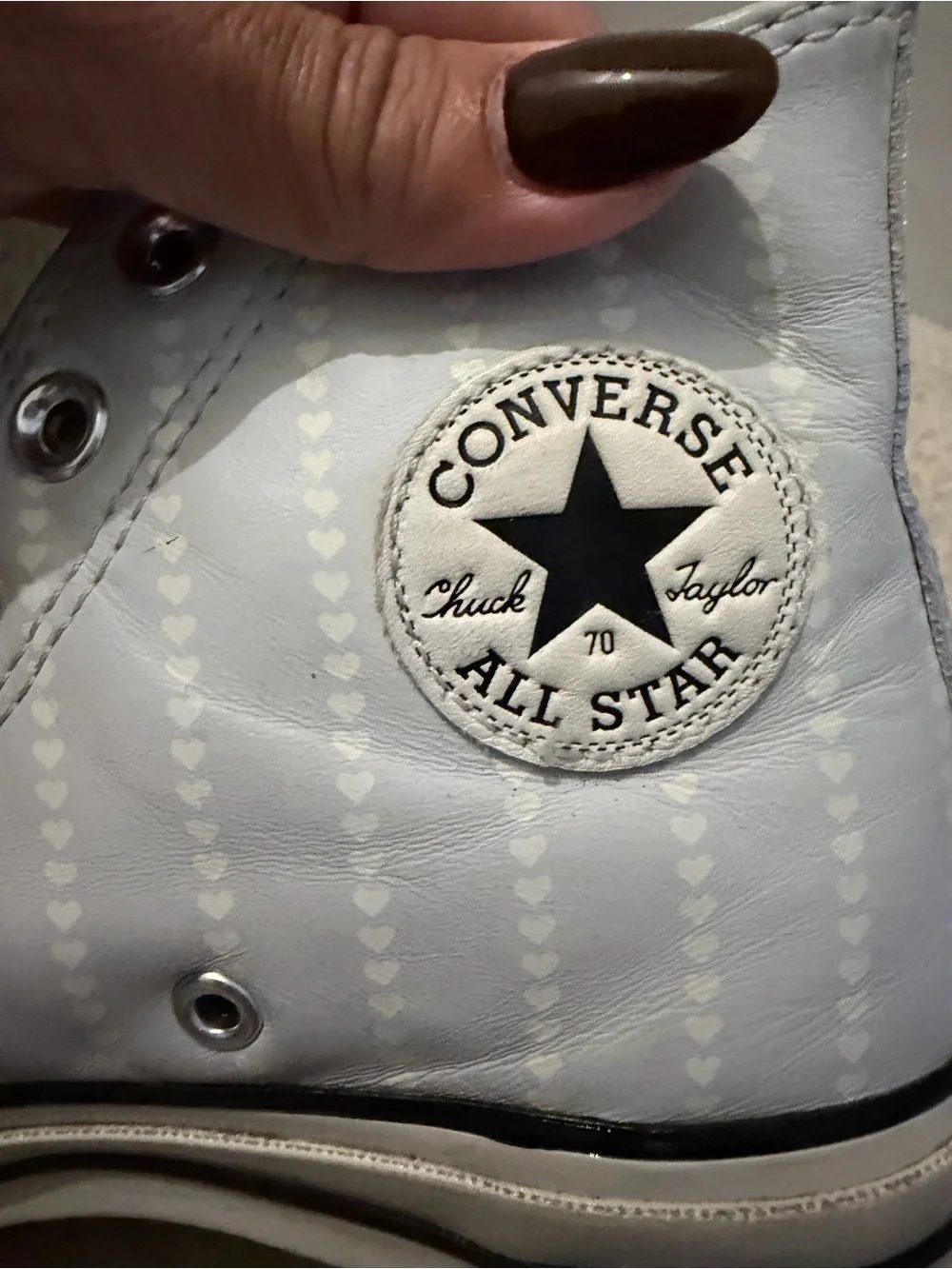 Converse Women's Chuck Taylor 70 Love Fearlessly High Top Photon Dusk Leather 5